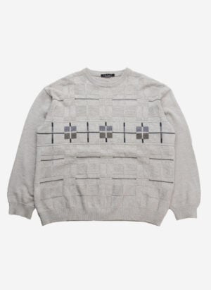 Vintage Wollpullover grau