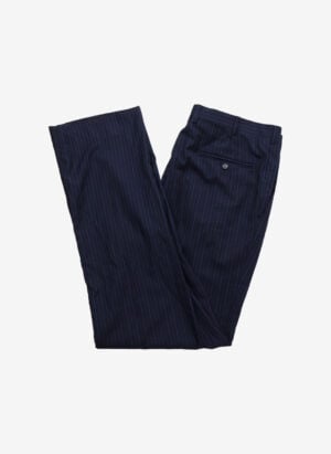 Vintage Woll Nadelstreifen Anzughose navy