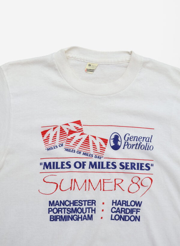 Vintage '89 "Miles of Miles" T-Shirt weiß