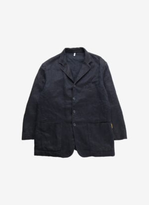 Vintage 90s Armani Leinen Mantel schwarz