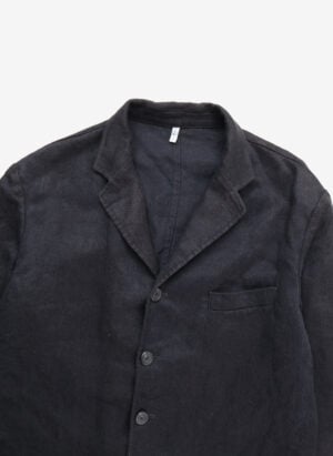 Vintage 90s Armani Leinen Mantel schwarz