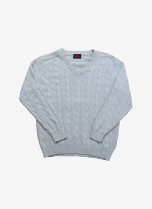 Vintage Kappa V-Neck Strickpullover babyblau
