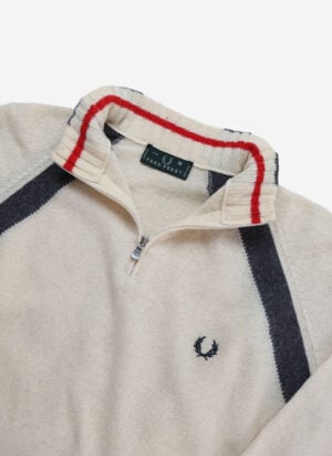 Vintage Fred Perry Woll Quarter-Zip Pullover
