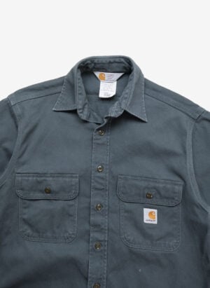 Vintage 90s Carhartt Workwear Hemd graublau