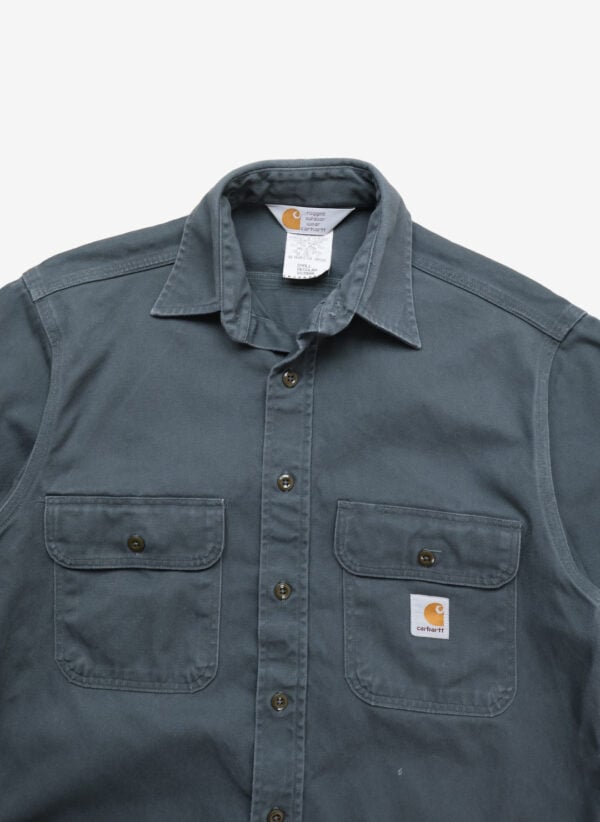Vintage 90s Carhartt Workwear Hemd graublau