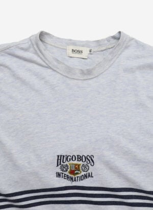 Vintage 90s Hugo Boss T-Shirt hellgrau