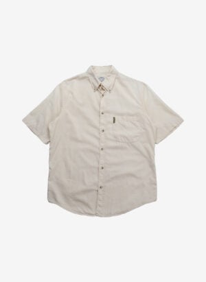 Vintage 90s Armani Kurzarmhemd beige