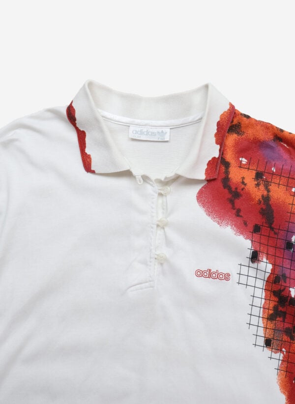 Vintage 90s Adidas Poloshirt weiß