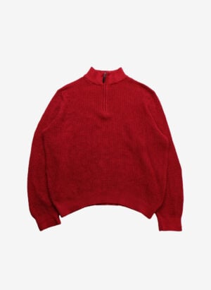 Vintage L.L.Bean Strick Quarter-Zip rot