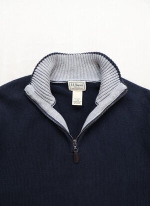 Vintage L.L.Bean Strick Quarter-Zip navy