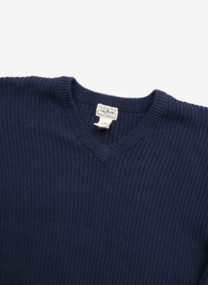Vintage L.L.Bean V-Neck Strickpullover navy