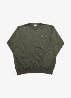 Vintage Lacoste Wollpullover oliv