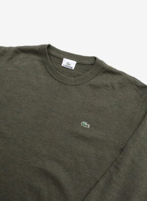 Vintage Lacoste Wollpullover oliv