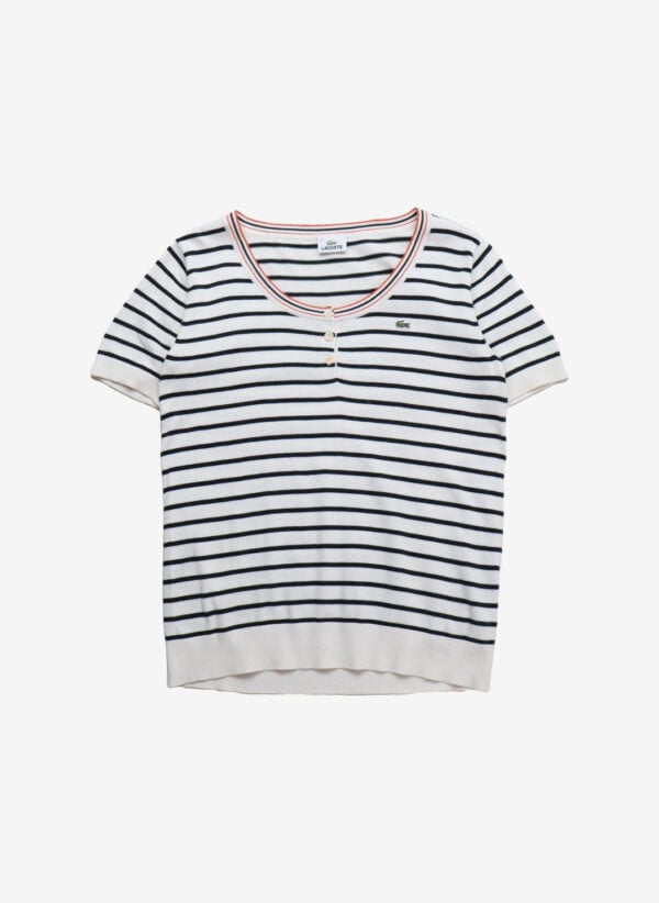 Vintage Lacoste Damen Strick Shirt gestreift