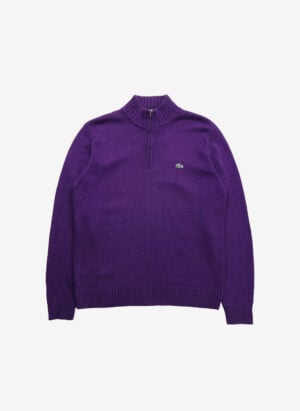 Vintage Lacoste Strick Quarter-Zip violett