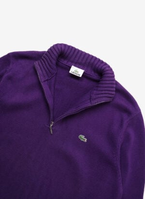 Vintage Lacoste Strick Quarter-Zip violett