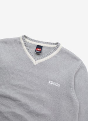 Vintage Diesel Wollpullover hellgrau