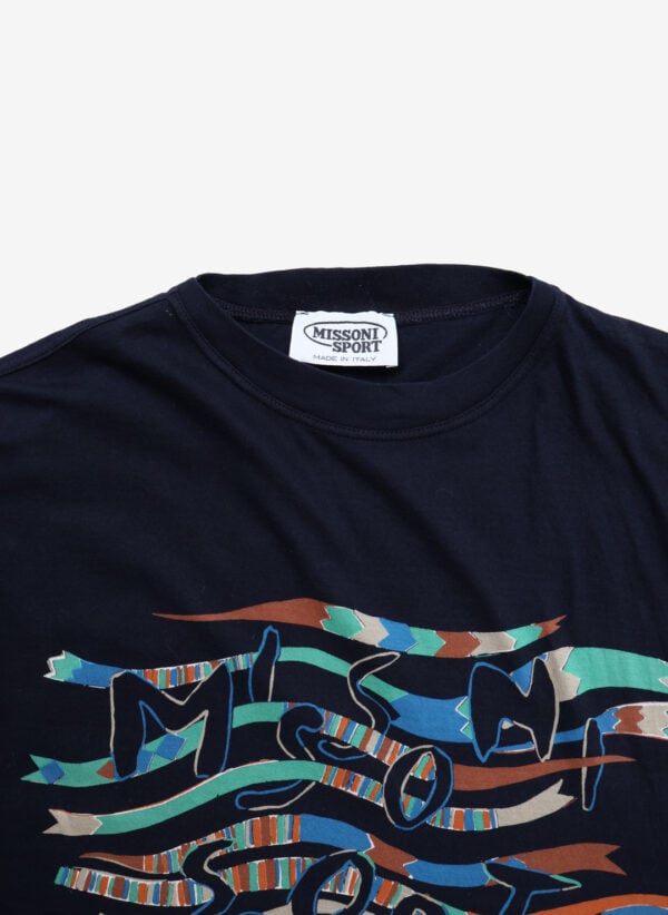 Vintage 90s Missoni Sport T-Shirt schwarz