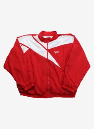Vintage 90s Reebok Trackjacket rot-weiß