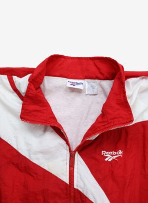 Vintage 90s Reebok Trackjacket rot-weiß