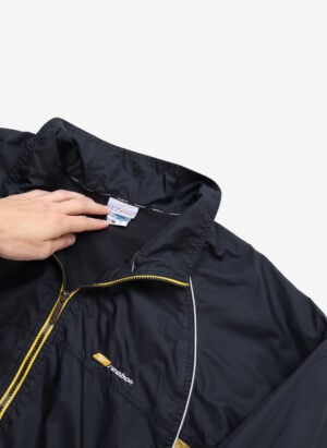 Vintage Y2K Reebok Trackjacket schwarz-gelb