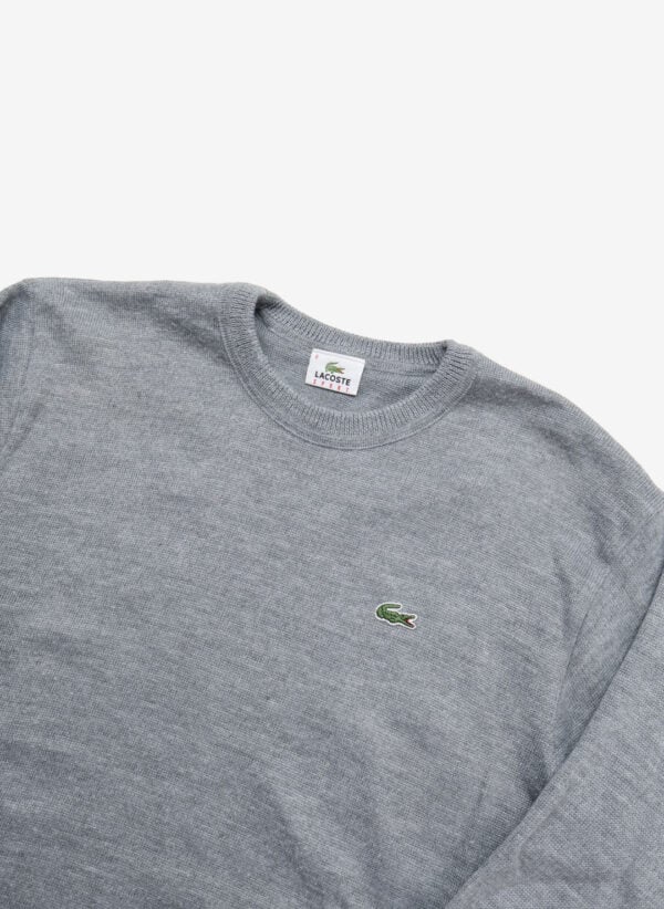 Vintage Lacoste Sport Wollpullover grau