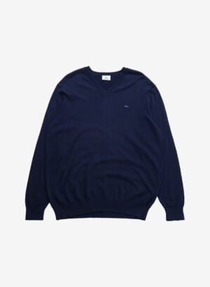 Vintage Lacoste V-Neck Sweater navy