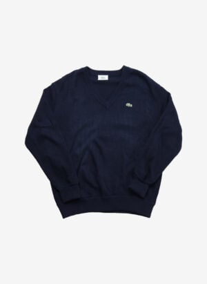 Vintage 90s Lacoste V-Neck Strickpullover navy