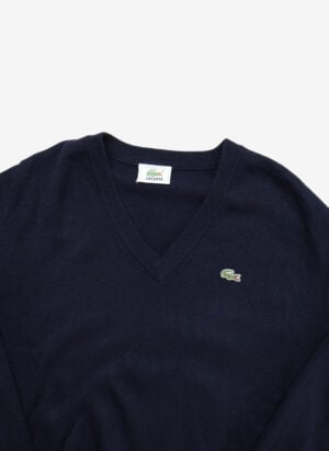 Vintage 90s Lacoste V-Neck Strickpullover navy