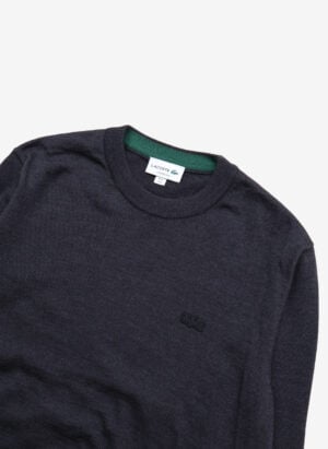 Lacoste Slim-Fit Wollpullover grau