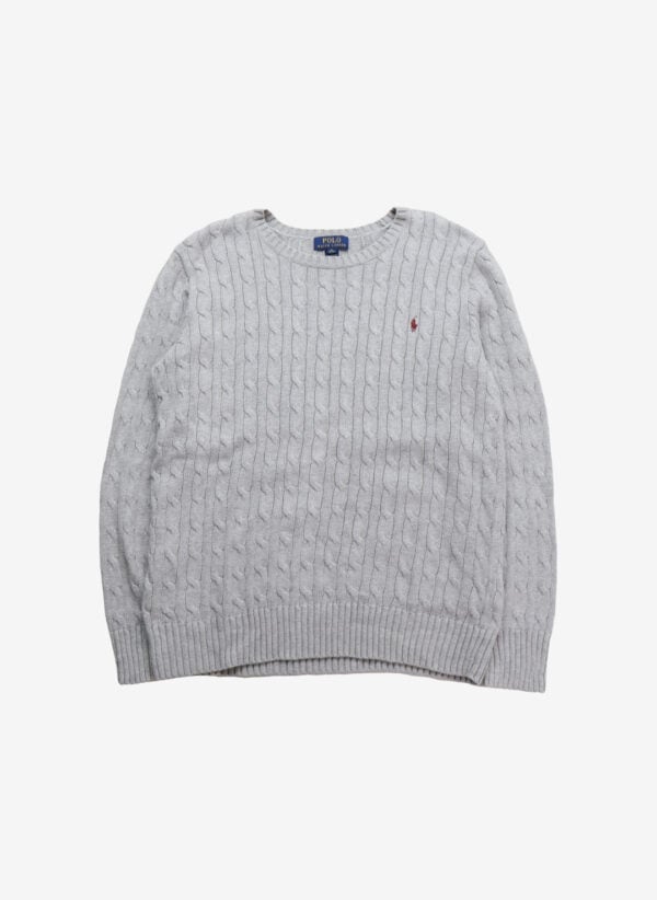 Polo Ralph Lauren Cable Strickpullover grau