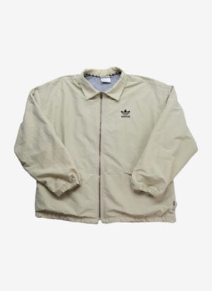 Vintage 90s Adidas Coach Jacke beige