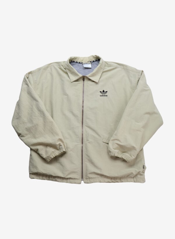 Vintage 90s Adidas Coach Jacke beige