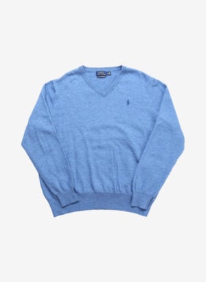 Ralph Lauren Wollpullover V-Neck blau