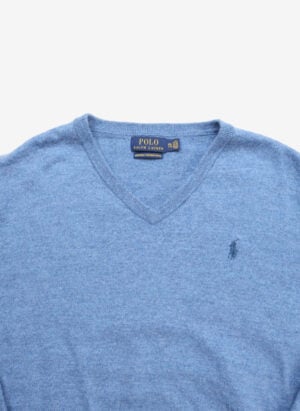 Ralph Lauren Wollpullover V-Neck blau