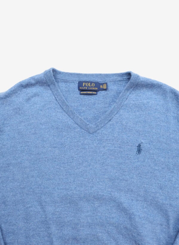 Ralph Lauren Wollpullover V-Neck blau