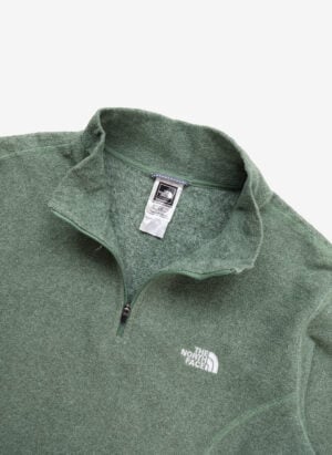 The North Face TKA 100 Damen Fleece Half-Zip grün