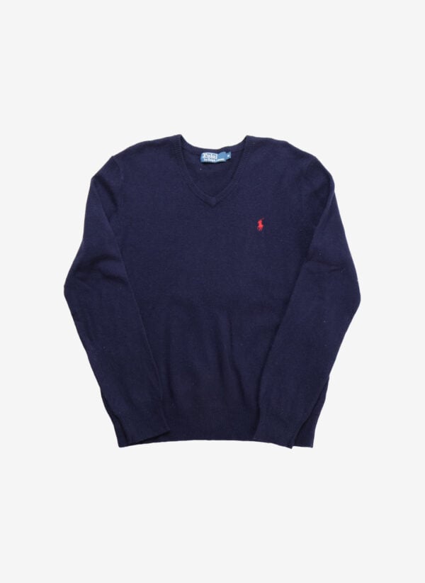 Polo Ralph Lauren V-Neck Wollpullover navy