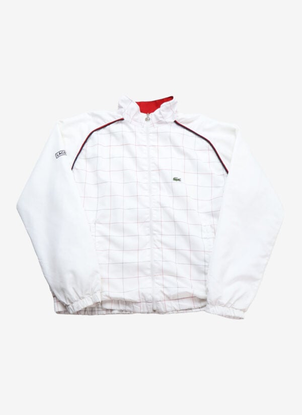 Lacoste Sport Trackjacket weiß kariert