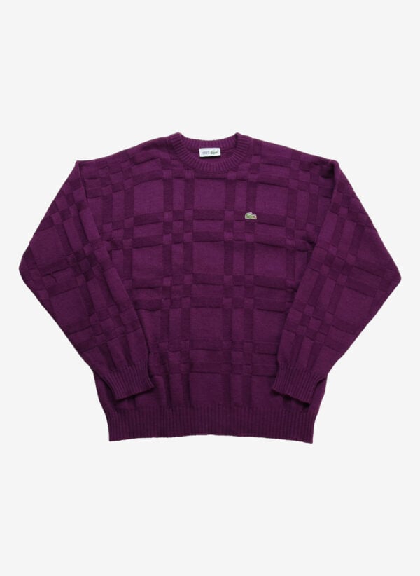 Vintage 80s Chemise Lacoste Strickpullover lila
