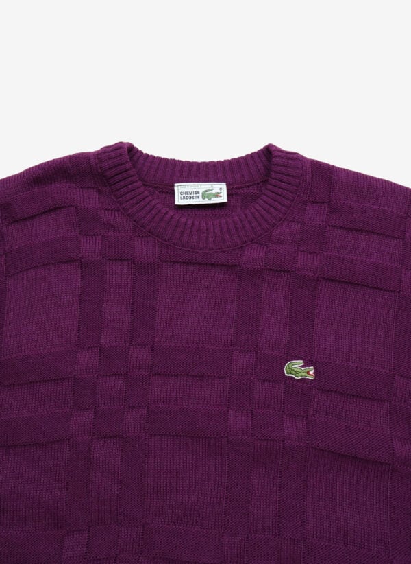 Vintage 80s Chemise Lacoste Strickpullover lila