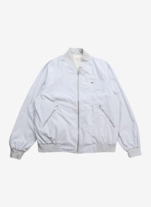 Vintage Lacoste Wendejacke Bomberjacke kariert hellblau beige