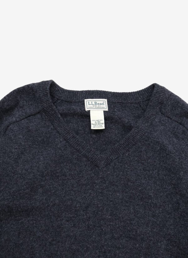 L.L.Bean Wollpullover V-Neck dunkelgrau