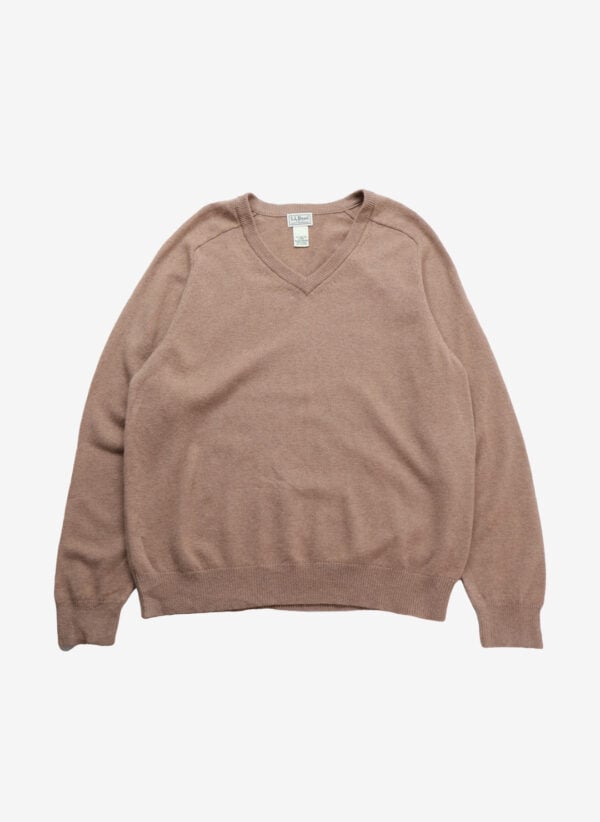 Vintage L.L.Bean Lambswool V-Neck Pullover beige