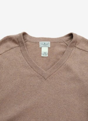 Vintage L.L.Bean Lambswool V-Neck Pullover beige