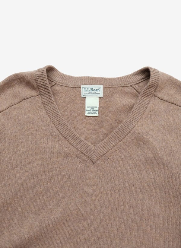 Vintage L.L.Bean Lambswool V-Neck Pullover beige
