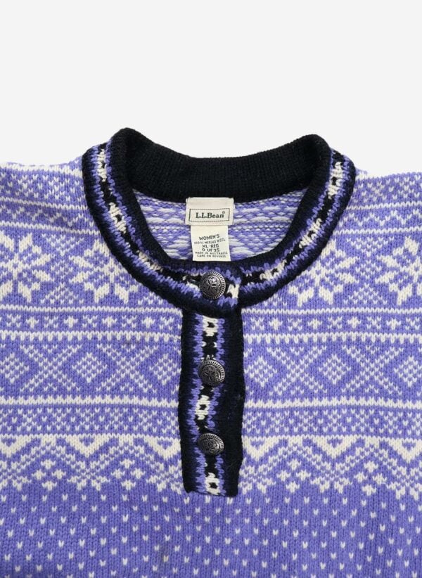 Vintage L.L.Bean Damen Merino Wollpullover lila