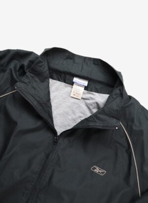 Vintage Y2K Reebok Trainingsjacke schwarz