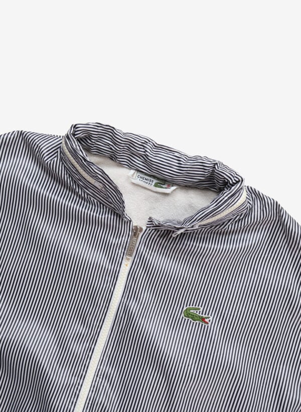 Vintage 80s Chemise Lacoste Windbreaker gestreift navy weiß