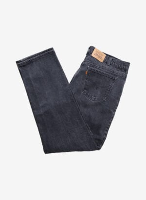 Vintage 90s Levi’s 619 Orange Tab Jeans washed schwarz